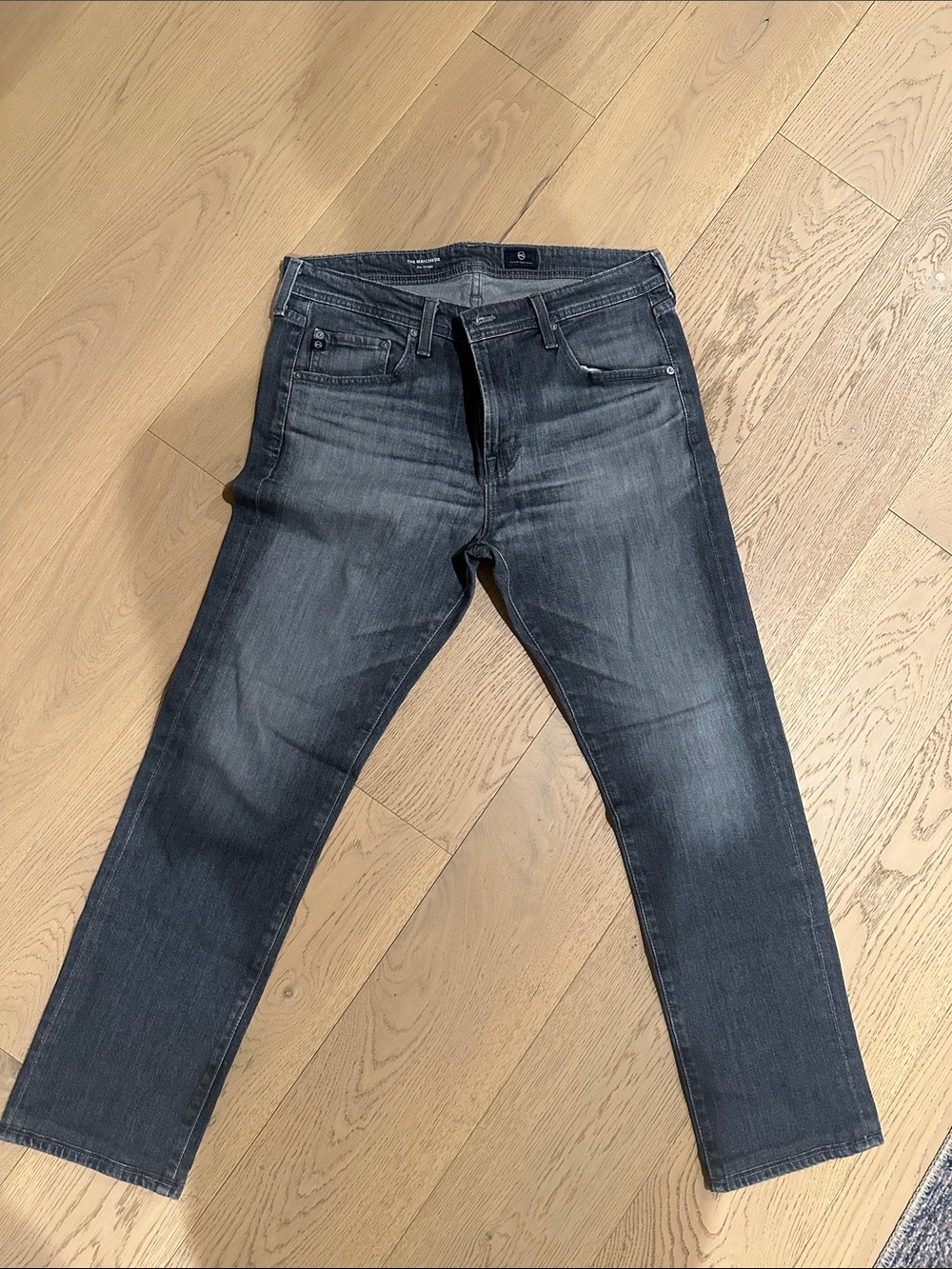 Men's AG Matchbox Dark Gray Slim Jeans